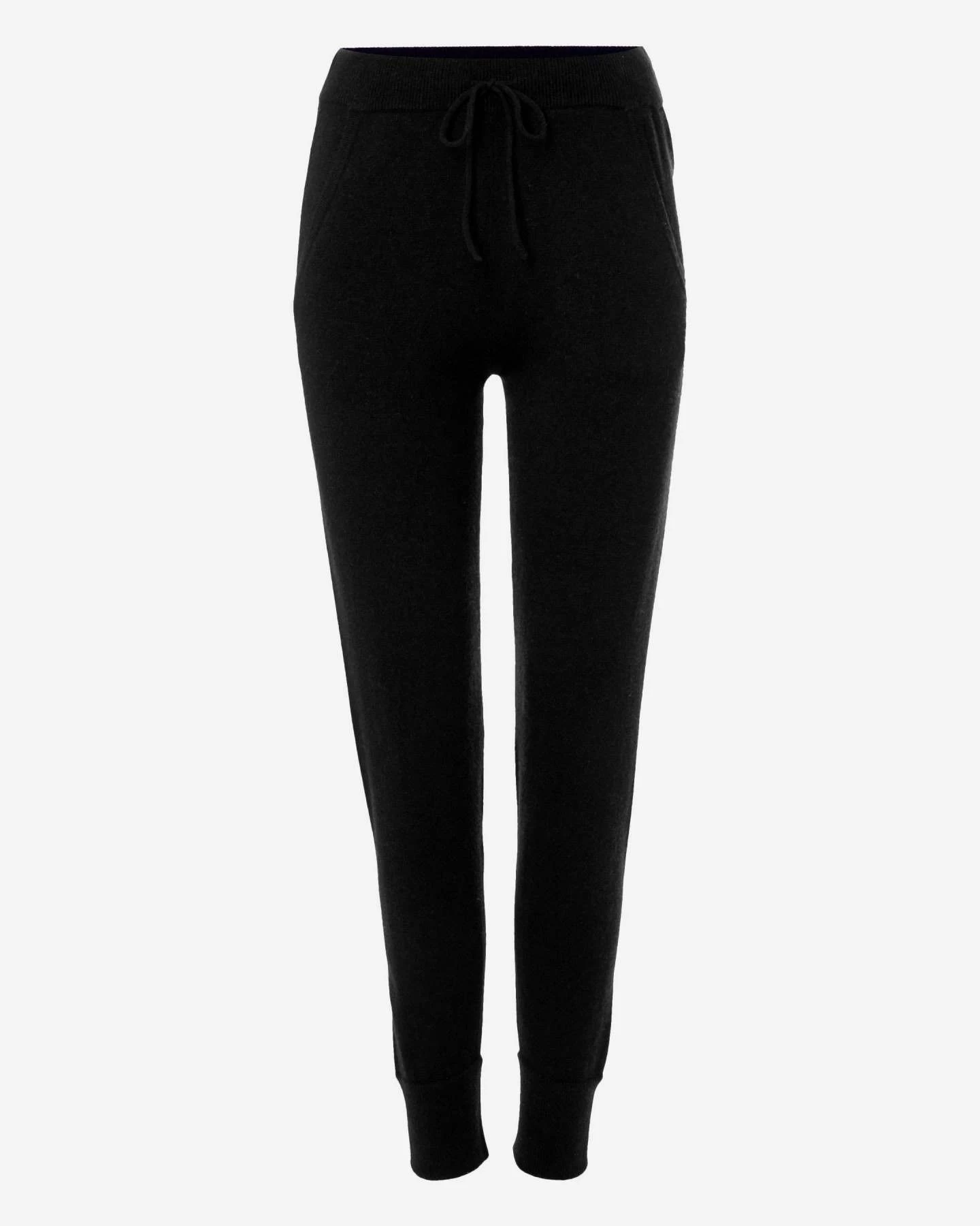 Women's Tabitha Plain Cashmere Lounge Trousers Navy Blue 4 Women's Tabitha Plain Cashmere Lounge Trousers Navy Blue - Image 2