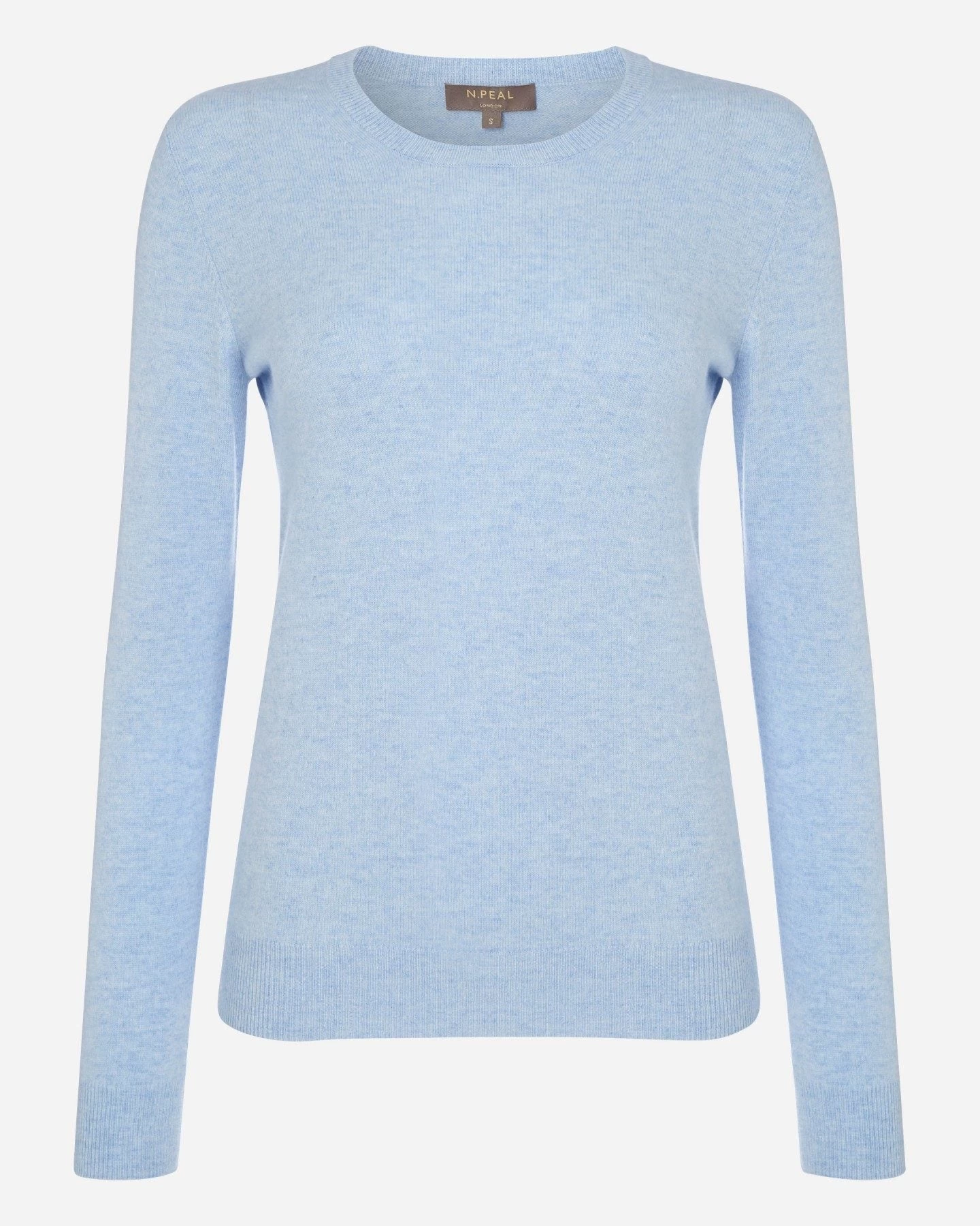 Women's Evie Classic Round Neck Cashmere Jumper Cornflower Blue 4 Women's Evie Classic Round Neck Cashmere Jumper Cornflower Blue - Image 2
