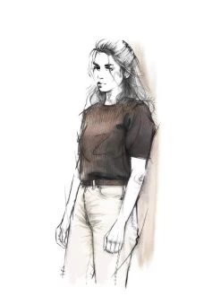 007 Round Neck Cashmere T Shirt Moorland Brown -Cozy Fashion Shop lea