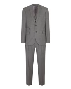 007 Woven 3 Piece Suit Grey -Cozy Fashion Shop suit buttons done